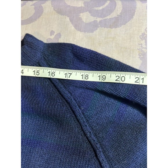 Men’s DIESEL Large Wool/Nylon Blend sweater Navy/Blue/ Purple/green stripe - Picture 12 of 15